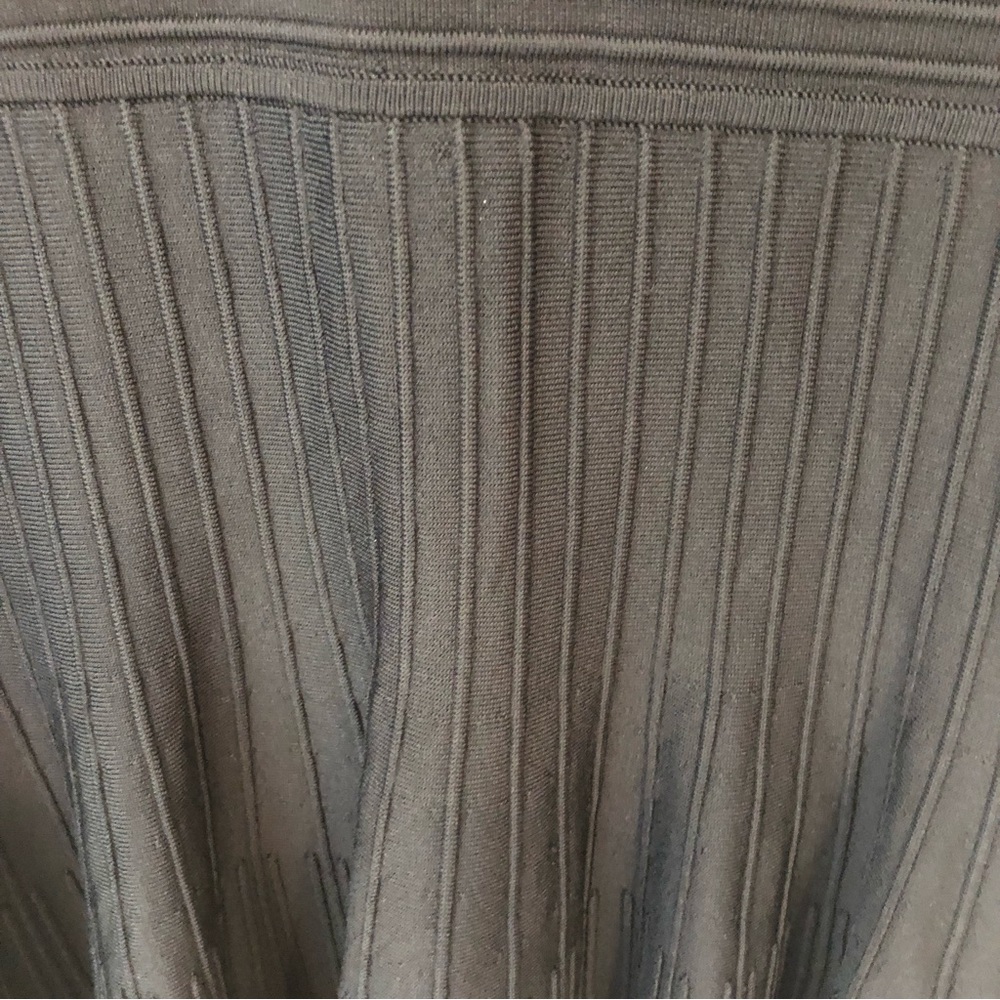BCBGMaxAzria cocktail dress black ribbed mini full skirt, straps, Sz S, Elegant! - Picture 11 of 16